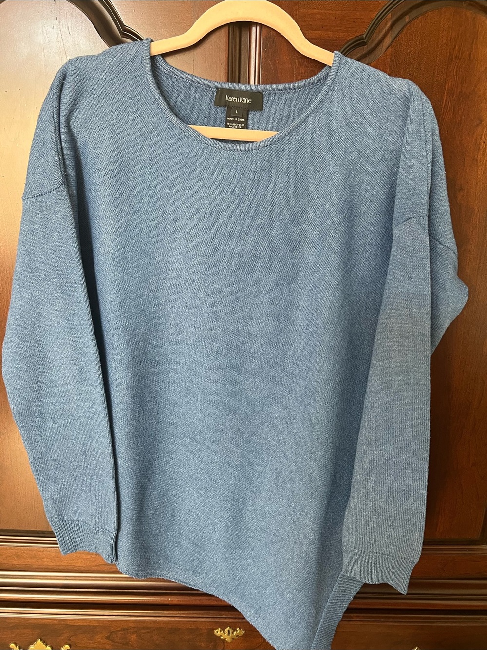 Karen Kane Crewneck Blue Sweater